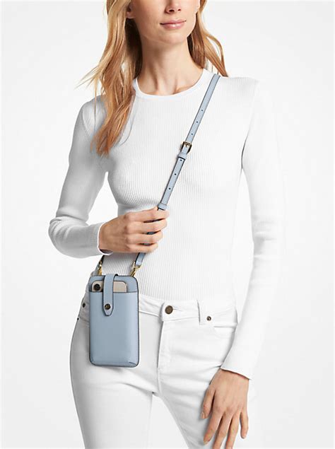 michael kors outlet saffiano leather smartphone crossbody bag|Michael Kors jet set item.